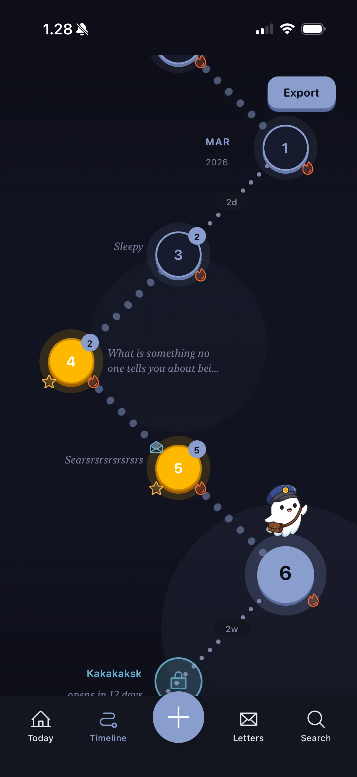 Memory timeline